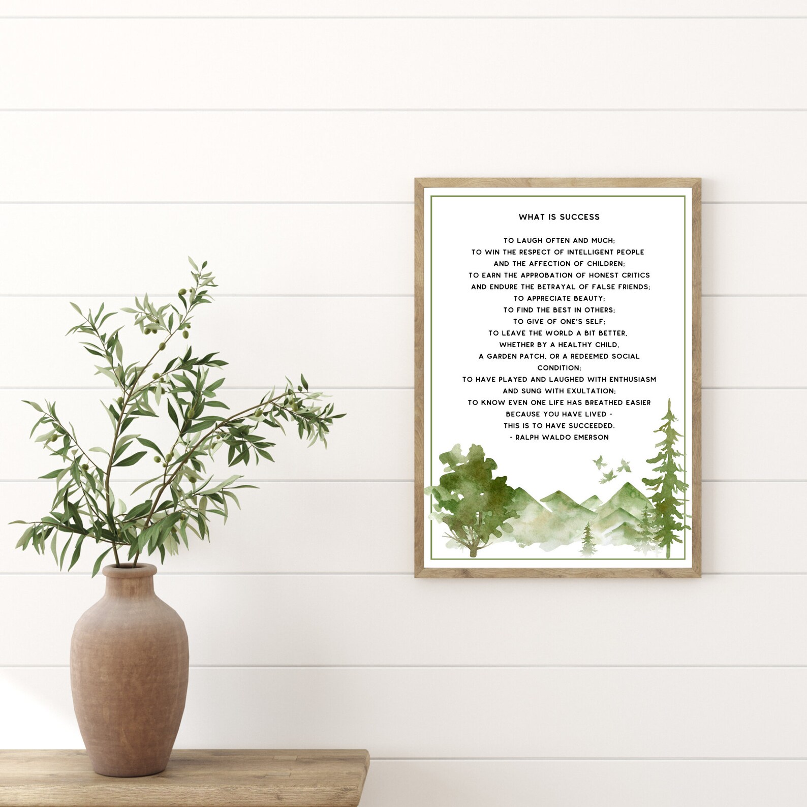 Ralph Waldo Emerson Success Poem | Digital Download Wall Art With ...