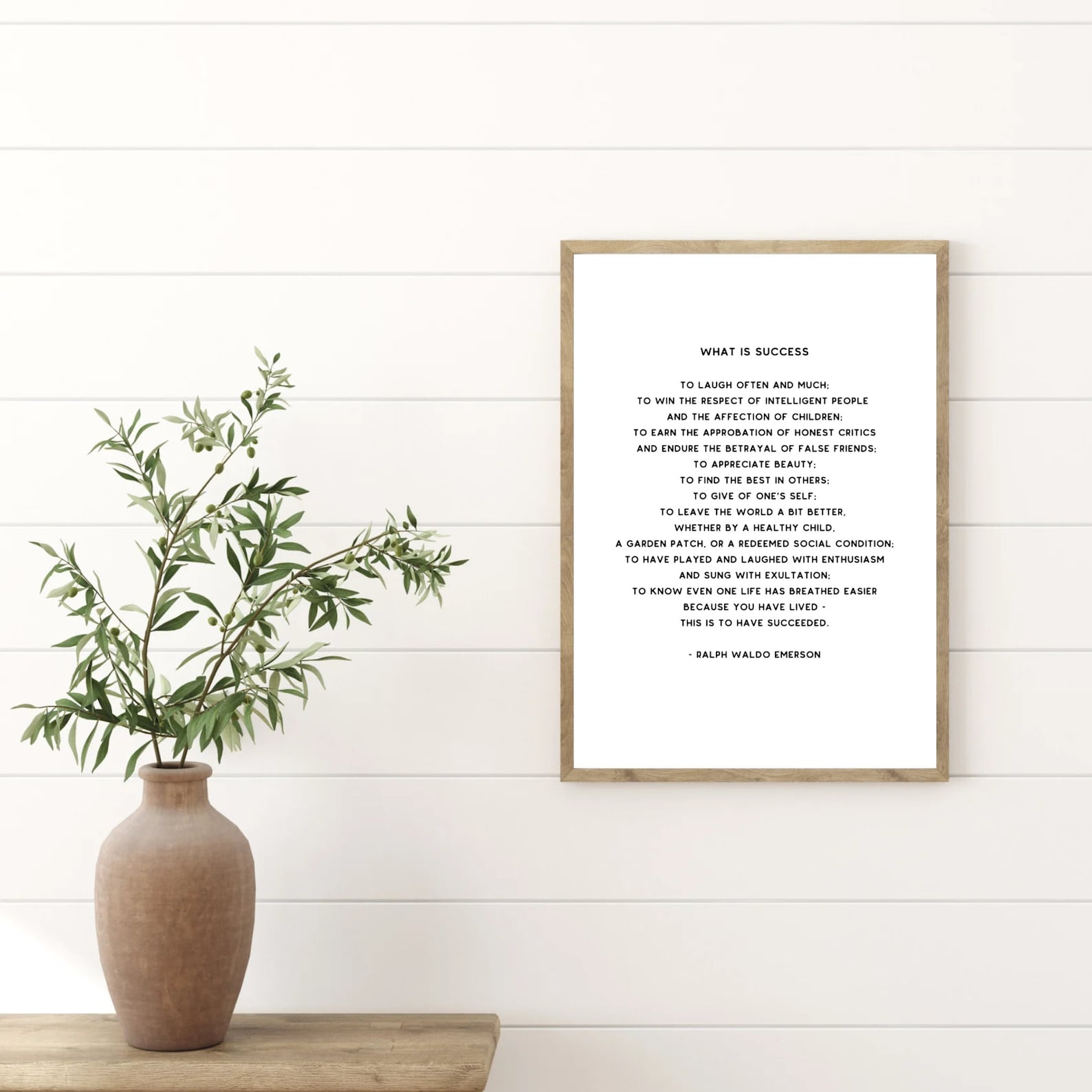 Ralph Waldo Emerson Success Poem | Digital Download Wall Art Font Only ...
