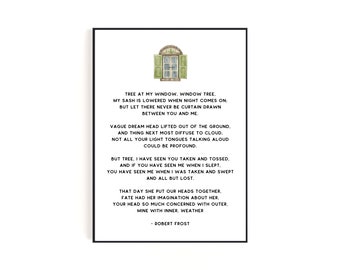 Robert Frost Poem "Tree at My Window" | Digital Download Wall Art