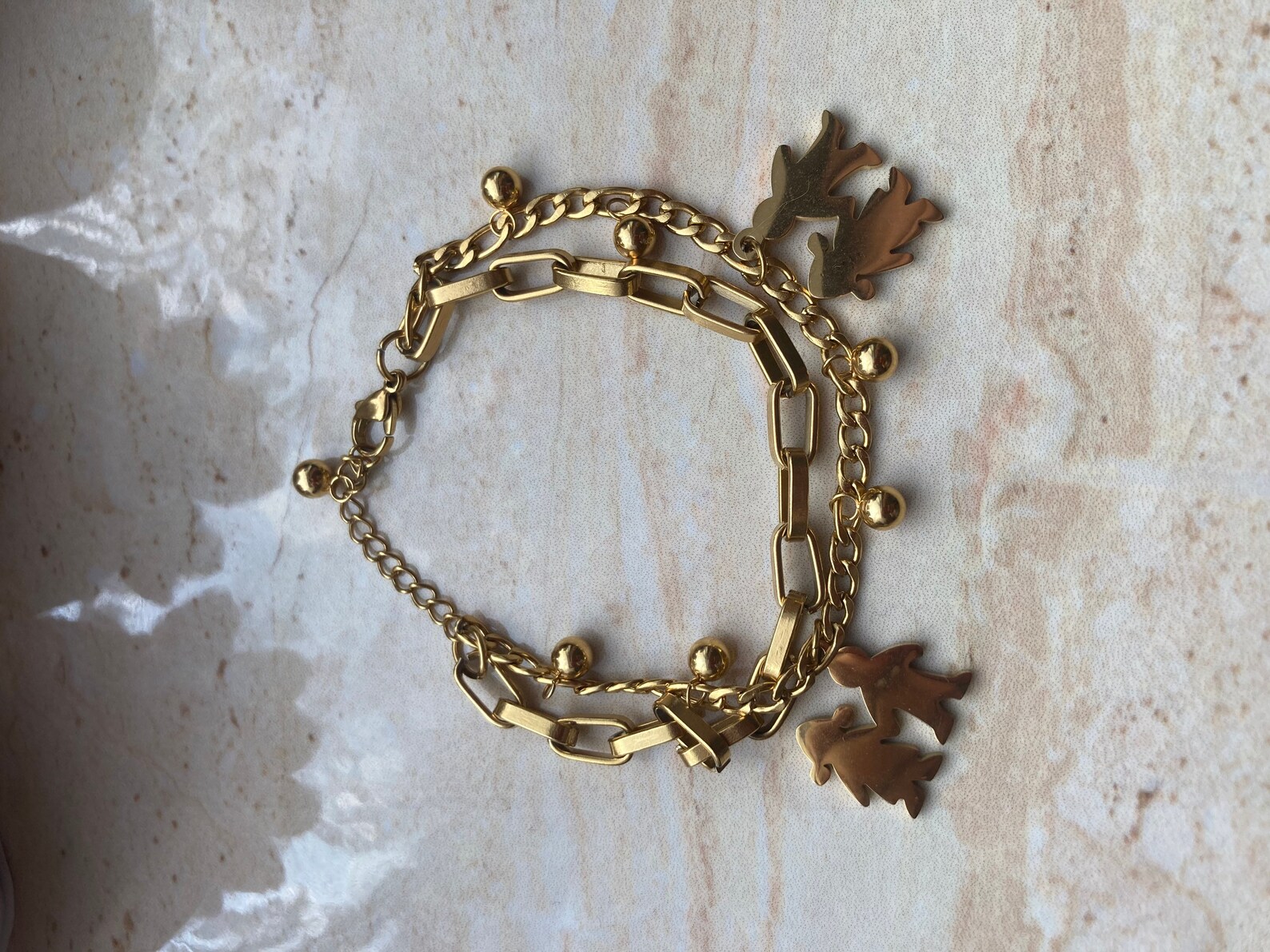 Boy&Girl Gold plated bracelet 14K tarnish free and Etsy