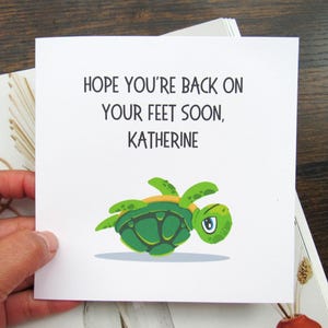 Funny Get well soon card gift Hope you get on your feet soon card, sympathy card thinking of you card funny get well card personalised card