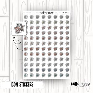 Sticker Sheet Sticker Sheet | Symbol-Aufkleber | Ikonen-Stickerbogen | Symbol-Sticker