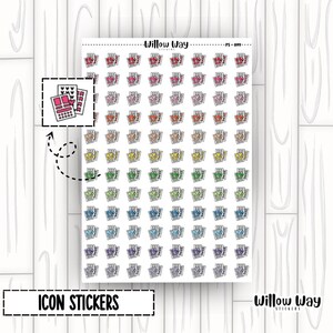 Sticker Sheet Sticker Sheet | Symbol-Aufkleber | Ikonen-Stickerbogen | Symbol-Sticker
