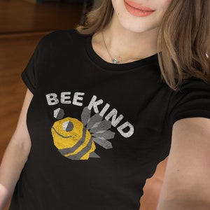 Bee Kind Women&#39;s short sleeve t-shirt | Be Kind Shirt | Motivational Shirt | Inspirational Shirt | Bee Shirt | Positive T-Shirt