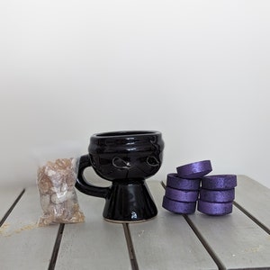 First time Copalera Kit Bundle Sahumera Popoxcomitl Smudge Cup Incense burner charcoal copal resin