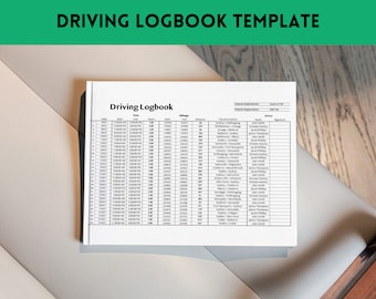 Driver Logbook for Excel, Time and Mileage Tracking, Maintenance Record