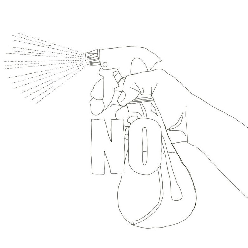 No Spray Bottle Meme Spray the Bad People Away Diy Embroidery Ironon