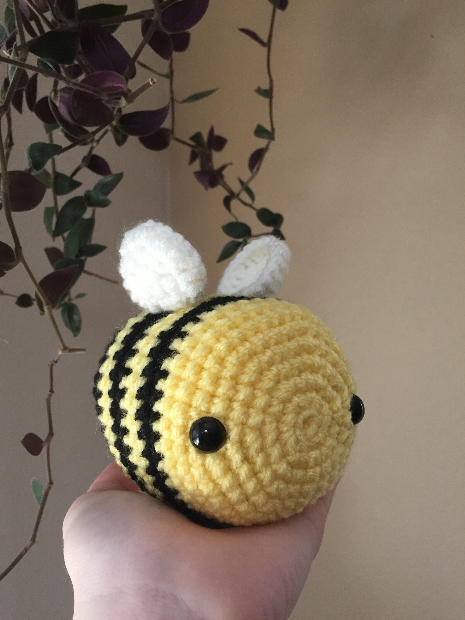 Crocheted chubby bee homemade plush toy Etsy