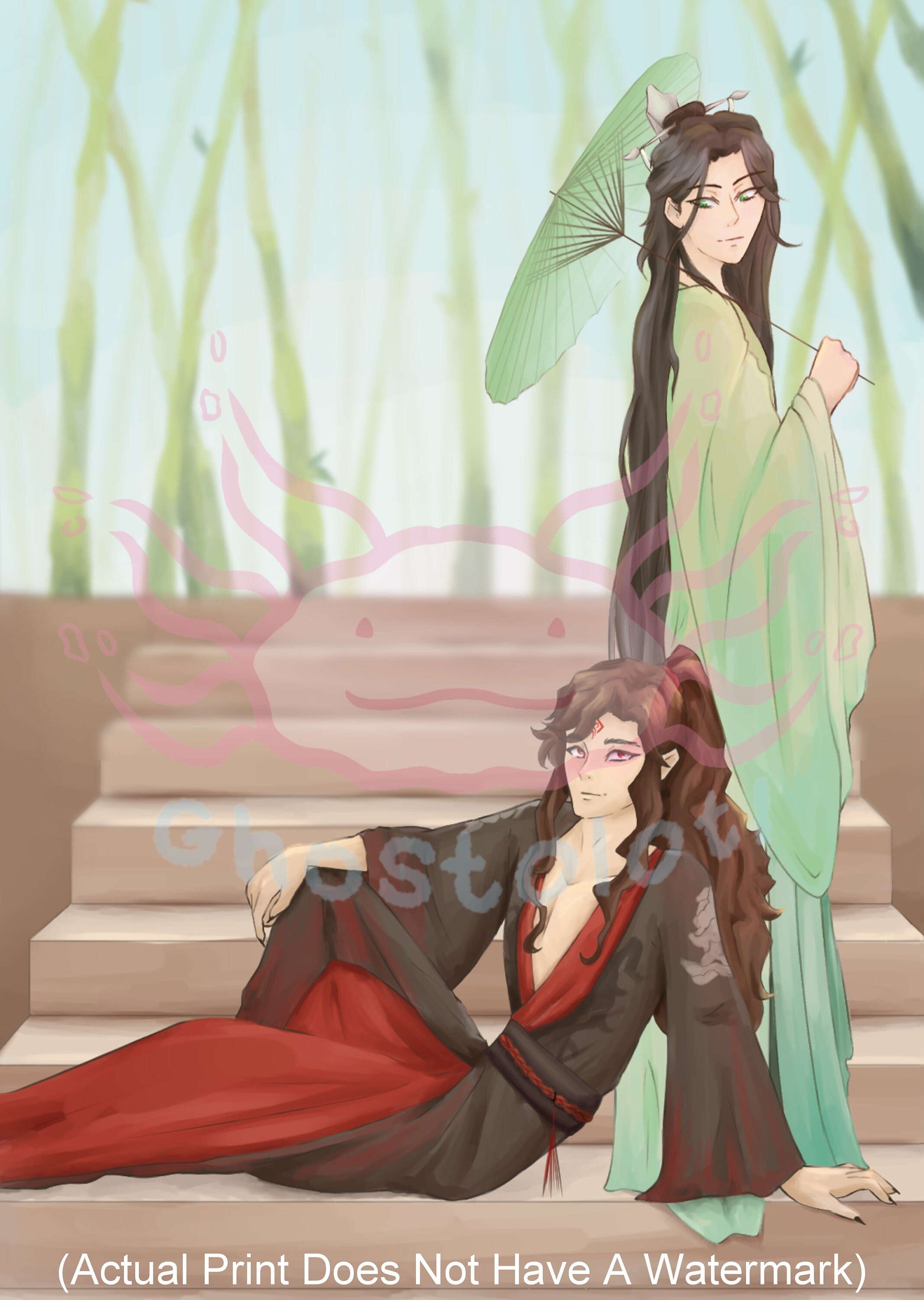 Scum Villain's Self-saving System Fanart Print // Shen Qingqiu and Luo ...