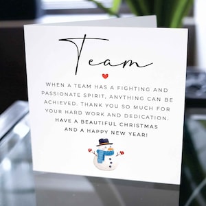 Mitarbeiter-Weihnachtsgeschenke, Team-Geschenke für Mitarbeiter, Mitarbeiter-Wertschätzungskarte, Mitarbeiter-Weihnachtsgeschenk, Geschenk für Mitarbeiter, Mitarbeiterfeiertag