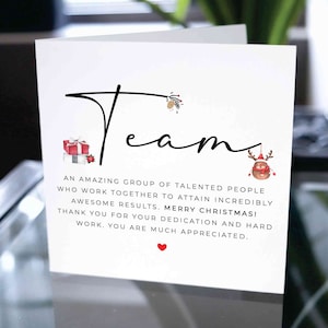 Weihnachtsgeschenke für Mitarbeiter, Teamgeschenke für Mitarbeiter, Wertschätzungskarte für Mitarbeiter, Weihnachtsgeschenk für Mitarbeiter, Geschenk für Mitarbeiter, Mitarbeiterurlaub
