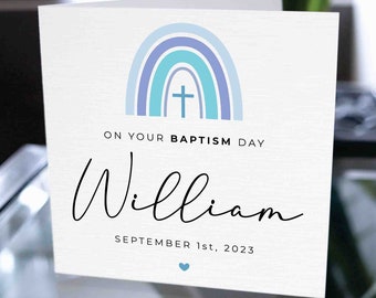 Baptism Card For Son, Baptism Card For Nephew, Personalized Baptism Card For Godson, Grandson Baptism Card, Cute Baptism Card, Baptism Gift