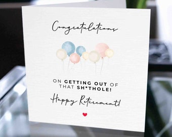 Funny Retirement Card, Retirement Gift, Employee Retirement Card, Coworker Retirement Card, Colleague Retirement Card