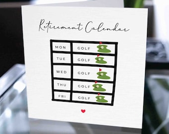 Carta calendario pensionamento divertente, regalo di pensionamento, carta di pensionamento dei dipendenti, carta di pensionamento del collega, carta di pensionamento del collega, papà, mamma