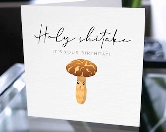 Happy Birthday Mushroom Card, Birthday Card, Birthday Gift, Thank You Mushroom Card, Appreciation Card For Him, Appreciation Card For Her