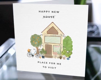 Funny Housewarming Card, Housewarming Gift, Congratulations On Your New Home, Congratulations On Your New House, Place for Me to Visit Card