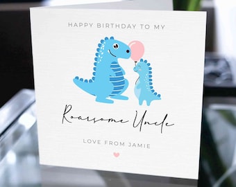 Biglietto Di Compleanno Per Ragazzo Con Dinosauro T-Rex – Formato A5 Con Busta – Divertente E Colorato - 3