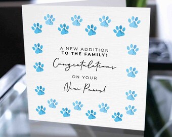 New Pet Card, Pet Card, Congratulations On Your New Best Friend, New Dog, New Cat, Fur Baby, New Pet, Furry Friend, Pet Adoption Card