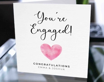 Congratulations On Your Engagement Card, Congratulations Engagement Card, Custom Wedding Card, Custom Engagement Card, Congratulations Card