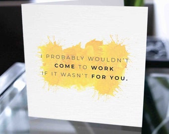 Collega Bedankkaart, Bedankkaart voor baas, Leider Waarderingskaart, Chief Bedankkaart, Boss Gift, Leader Gift, Chief Gift