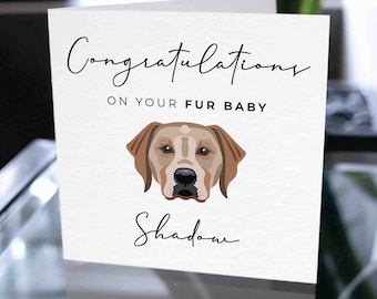 Pet Adoption Card, New Dog Card, Pet Card, Congratulations Adoption Card, New Puppy, Fur Baby, New Pet, Furry Friend, Dog Adoption Card