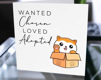 Pet Adoption Card, New Cat Card, Pet Card, Congratulations Adoption Card, New Kitten, Fur Baby, New Pet, Furry Friend, Cat Adoption Card