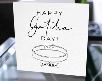 Happy Gotcha Day, Pet Adoption Day Card, Custom Adoption Card,Personalized Adoption Card, Foster Parents, Pet Adoption Anniversary