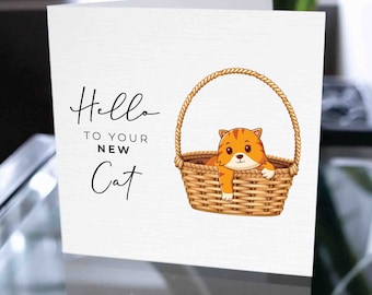 New Cat Card, Pet Card, Congratulations On Your New Best Friend, New Kitten, Fur Baby, New Pet, Furry Friend, Cat Adoption Card