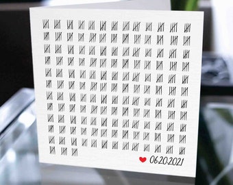 Custom Second Anniversary Card, Two Years Down Forever To Go, 2nd Anniversary Gift, Card For Boyfriend, Card For Girlfriend, 2nd Anniversary