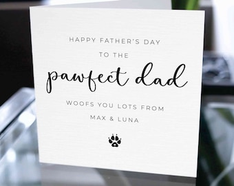 Happy Fathers Day Dog Dad Card, Fathers Day Card From The Dog, Dog Daddy Fathers Day Card, For Dog Dad Card, Gift From Dog, Dog Dad Card