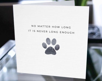 Loss Of Pet Card, Deepest Sympathy Card, Condolence Card, Grievance Card, Bereavement Card, Loss Of Dog Card, Loss Of Cat Card