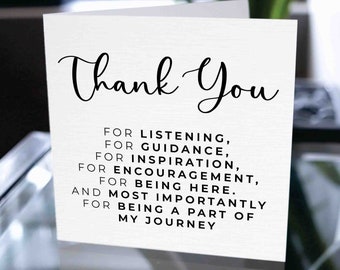Thank You Card, Thank You Card for Friend, Appreciation Card, Mentor Thank You Card, Appreciation Card for Teacher, Thank You Gift