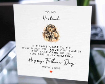 Happy Father's Day Card, Father's Day Card For Husband, Cute Father's Day Card For Husband, Card For Husband, Gift For Husband, For Husband