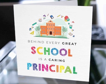 Principal Thank You Card, Thank You Card for Principal, Principal Appreciation Card, Custom Principal Card, Personalize card, Principal Gift