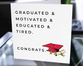 Congratulations On Graduating Card, Encouragement Card, Graduation Card, Achievement Card, Graduation Gift, Happy Graduation Card