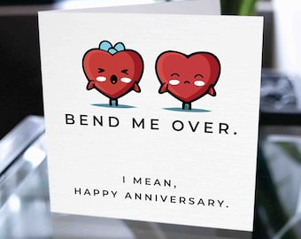 Tarjeta de aniversario divertida para novio, tarjeta de aniversario para él, tarjeta de aniversario para esposo, regalo de aniversario, aniversario de pareja