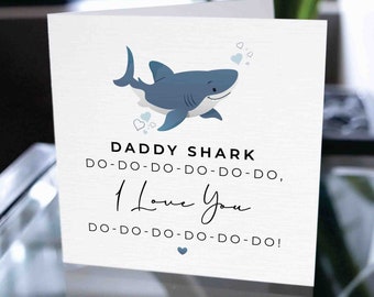Father's Gift Shark Card, Card For Dad, Funny Birthday Card For Dad, Birthday Gift For Dad, Card For Father, Fathers Day Card
