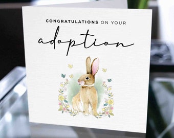 Carte d&#39;adoption, carte d&#39;adoption personnalisée, carte d&#39;adoption personnalisée, enfant adoptif, parents d&#39;accueil, carte nouveau bébé, carte de félicitations