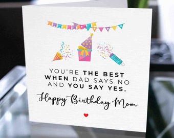 Födelsedagskort till mamma, Grattiskort till mamma, Anpassat födelsedagskort, Personligt födelsedagskort, Presentkort till mamma