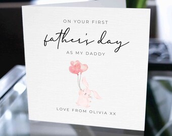 Bonne fête des pères, cadeau fête des pères, carte personnalisée pour papa, cadeau personnalisé pour papa, première fête des pères, jolie carte pour papa, pour papa