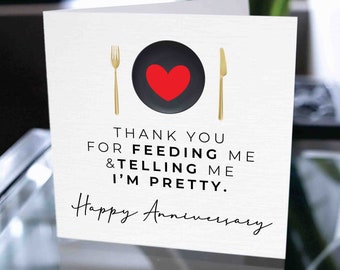 Tarjeta de aniversario para él, tarjeta de aniversario para novio, regalo de marido maestro chef, tarjeta para él, regalo de aniversario, tarjeta de aniversario linda