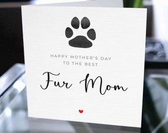 Happy Mother's Day Dog Mom Card, Mother's Day Card From The Dog, For Dog Mom Card, Gift From Dog, Birthday Card From The Dog, Dog Valentines