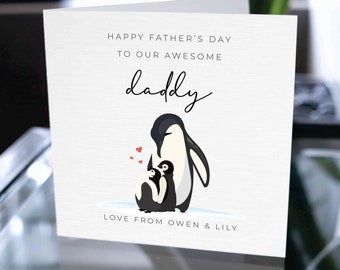 Happy Father's Day Card, Custom Father's Day Card For Daddy, Personalized Father's Day Card For Dad, Cute Card For Daddy, Card For Dad