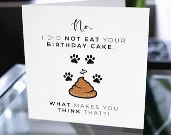 Tarjeta de cumpleaños para perro, tarjeta de cumpleaños de juego de palabras divertido, tarjeta de cumpleaños de perro, cumpleaños de perro, cumpleaños de perro divertido, regalo de cumpleaños de perro