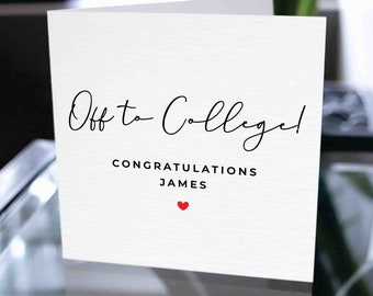 Carta di laurea personalizzata, Carta di congratulazioni per l'accettazione del college, Carta di laurea personalizzata, Per figlio, Fidanzato