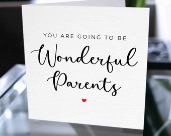 Wonderful parents To Be Card, New Baby Card, Baby Boy or Girl Card, Baby shower, Pregnancy Card, Baby Congratulations Card, Expecting Card