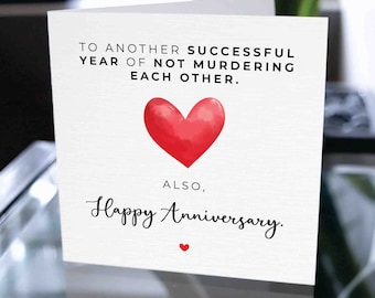 Tarjeta de aniversario de juego de palabras divertida, tarjeta de feliz aniversario, regalo de aniversario, tarjeta para novio, tarjeta para novia, tarjeta para él, tarjeta para ella