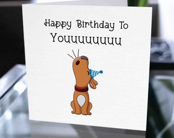 Tarjeta de cumpleaños para perro, tarjeta de cumpleaños de juego de palabras divertido, tarjeta de cumpleaños de perro, cumpleaños de perro, cumpleaños de perro divertido, regalo de cumpleaños de perro