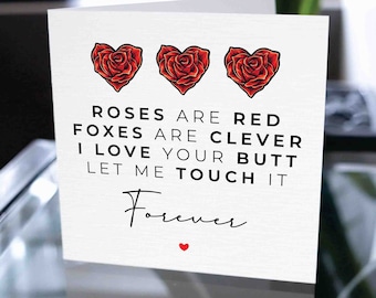 Tarjeta de aniversario de juego de palabras divertida, tarjeta de feliz aniversario, regalo de aniversario, tarjeta para novio, tarjeta para novia, tarjeta para él, tarjeta para ella