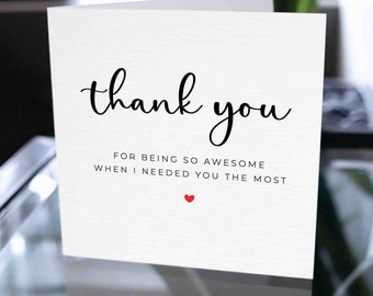 Thank You Card, Appreciation Card, Thank You Card for Friend, Teacher Appreciation Card, Thank You Gift, Appreciation Card, Supportive Card